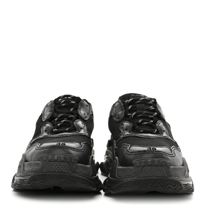 Balenciaga Fabric Mesh Womens Triple S Sneakers 38 Black 3 of 9