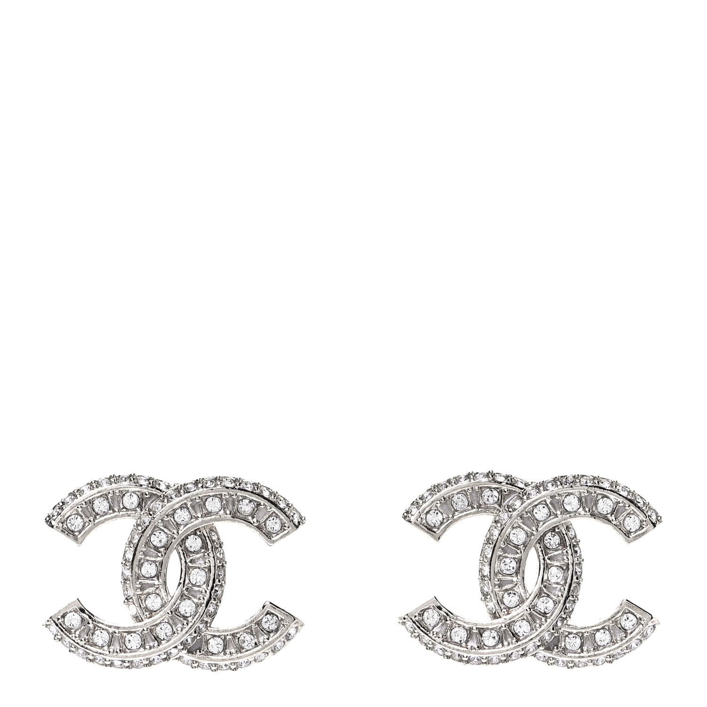 Crystal Timeless CC Earrings Light Gold