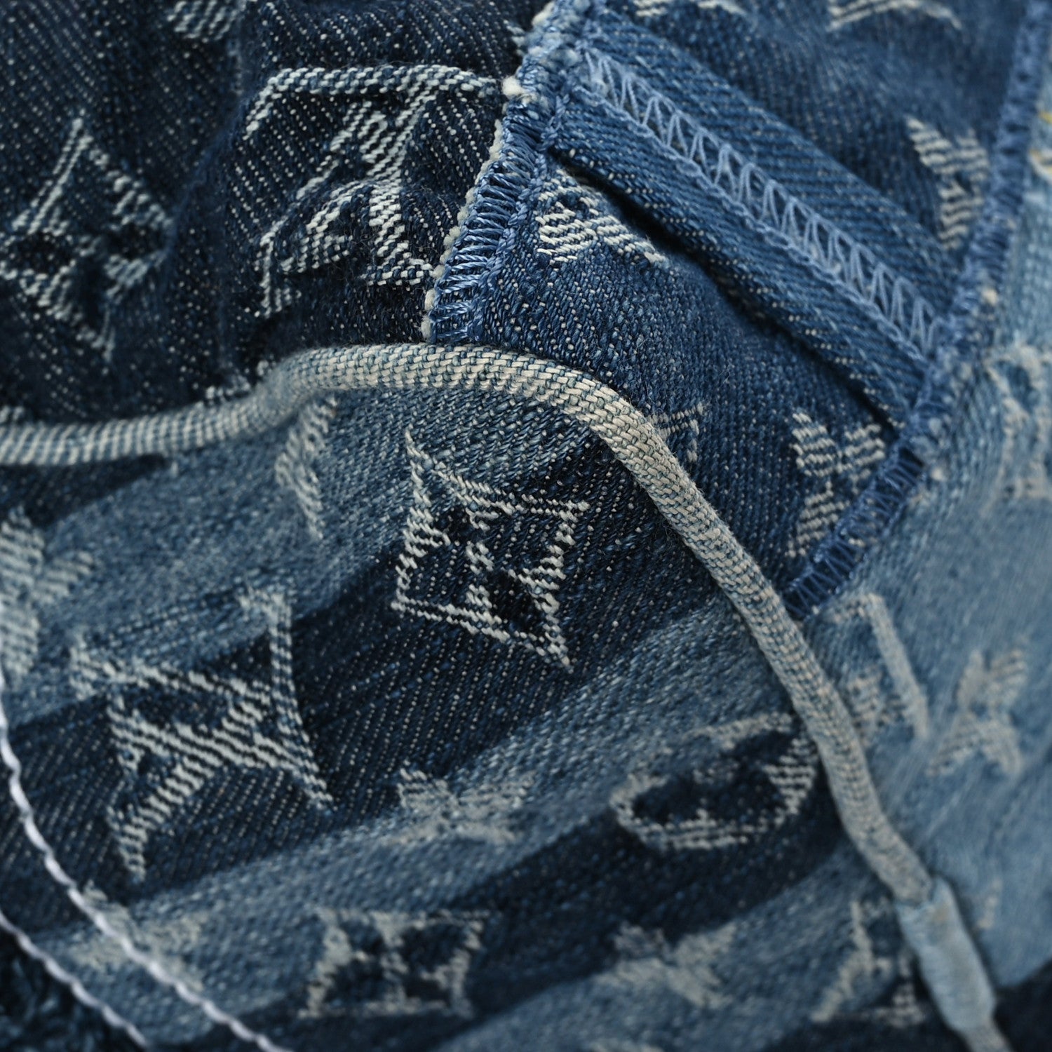 Louis Vuitton Denim Patchwork Speedy 30 Blue 9 of 10