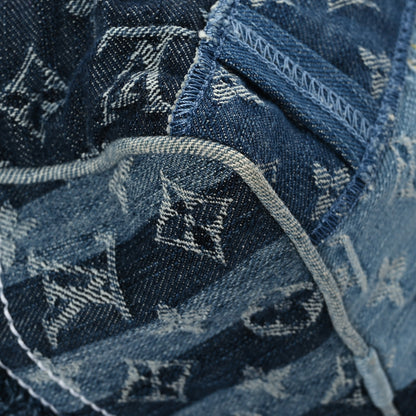 Louis Vuitton Denim Patchwork Speedy 30 Blue 9 of 10