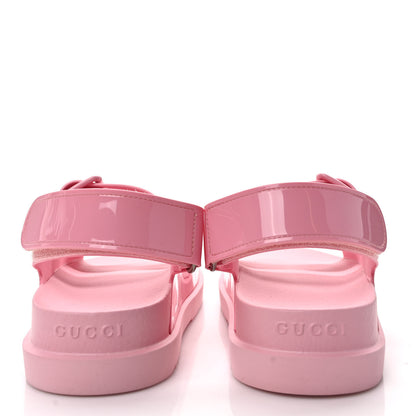 Gucci Rubber Mini Double G Womens Isla Dad Sandals 38 Wild Rose 5 of 8