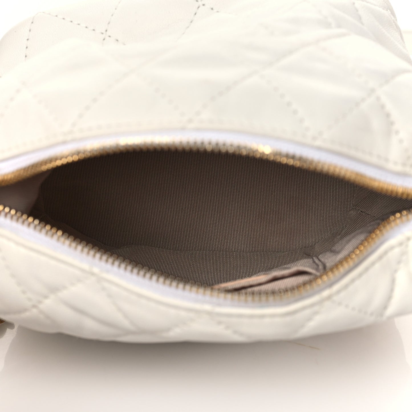 Lambskin Quilted Small Perfect Meeting Hobo White