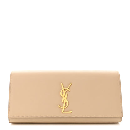 Saint Laurent Grain De Poudre Classic Monogram Cassandre Clutch Nude Powder 1 of 10