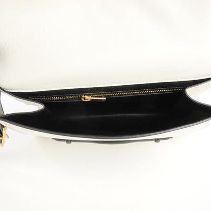 Celine Box Calfskin Medium Bi-Color Symmetrical Bag Black 9 of 9
