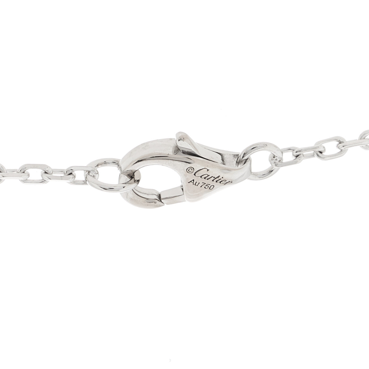 18K White Gold Diamond Interlocking LOVE Paved Necklace