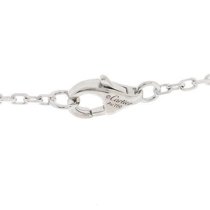 Cartier 18K White Gold Diamond Interlocking LOVE Paved Necklace 7 of 9