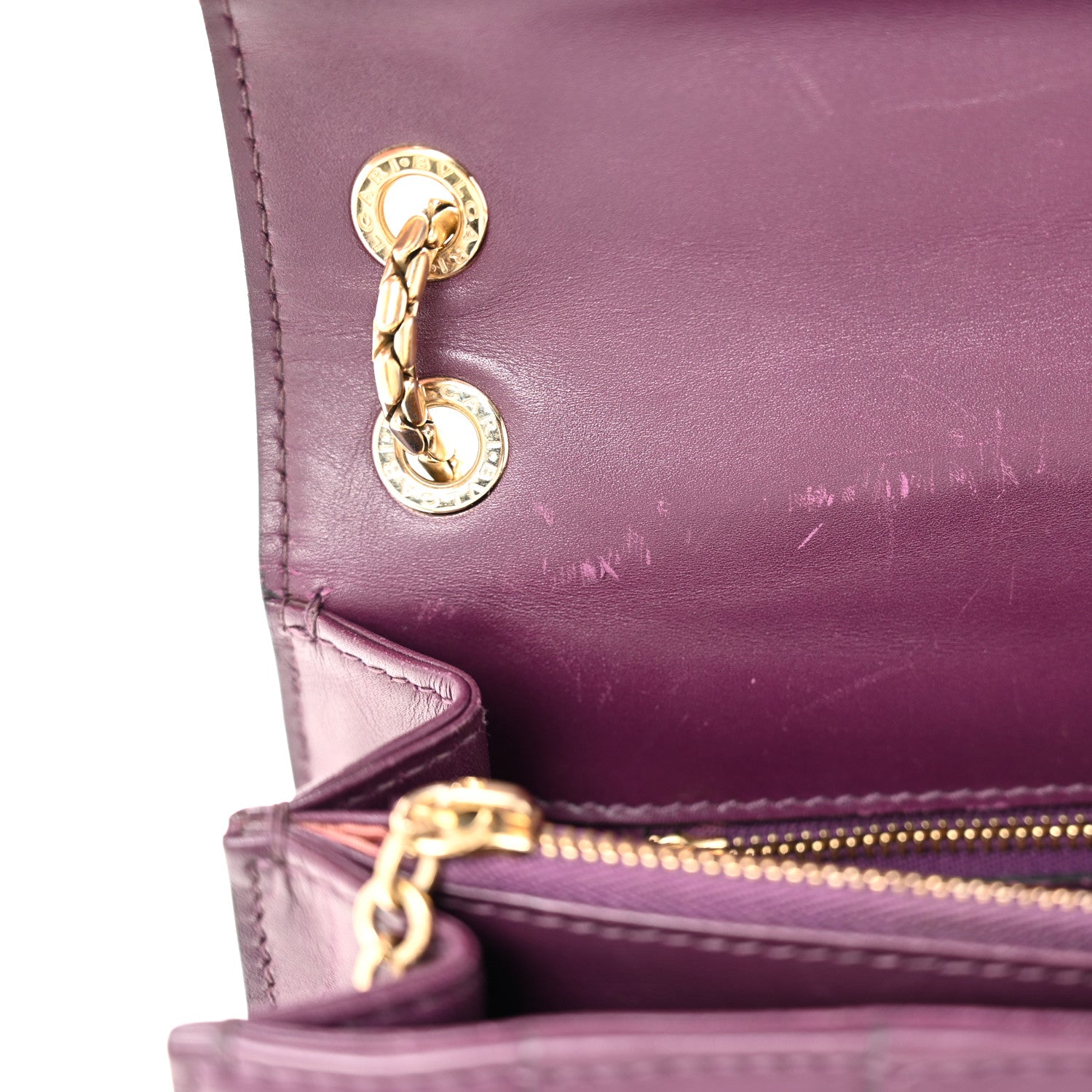 Bulgari Calfskin Serpenti Forever Shoulder Bag Plum 11 of 15