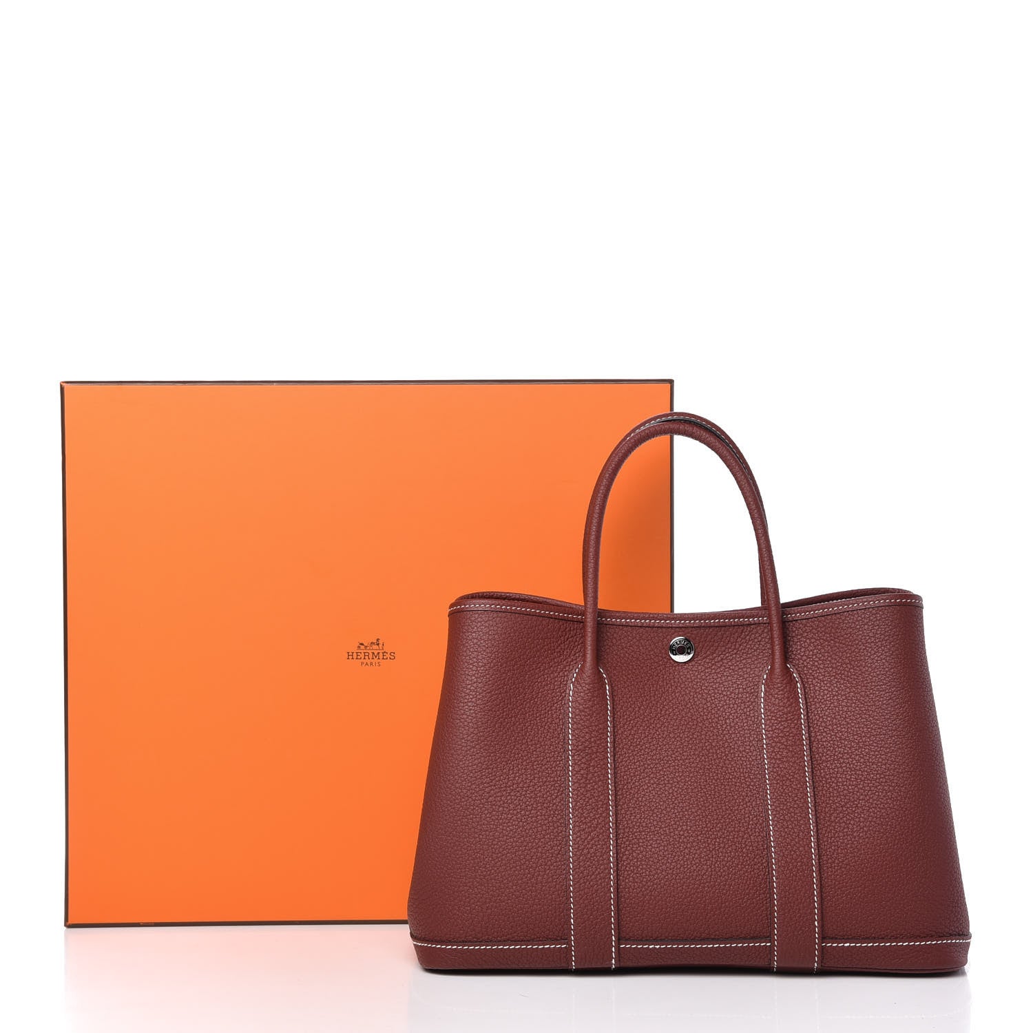 Hermes Negonda Garden Party Tote 30 TPM Rouge H 11 of 11