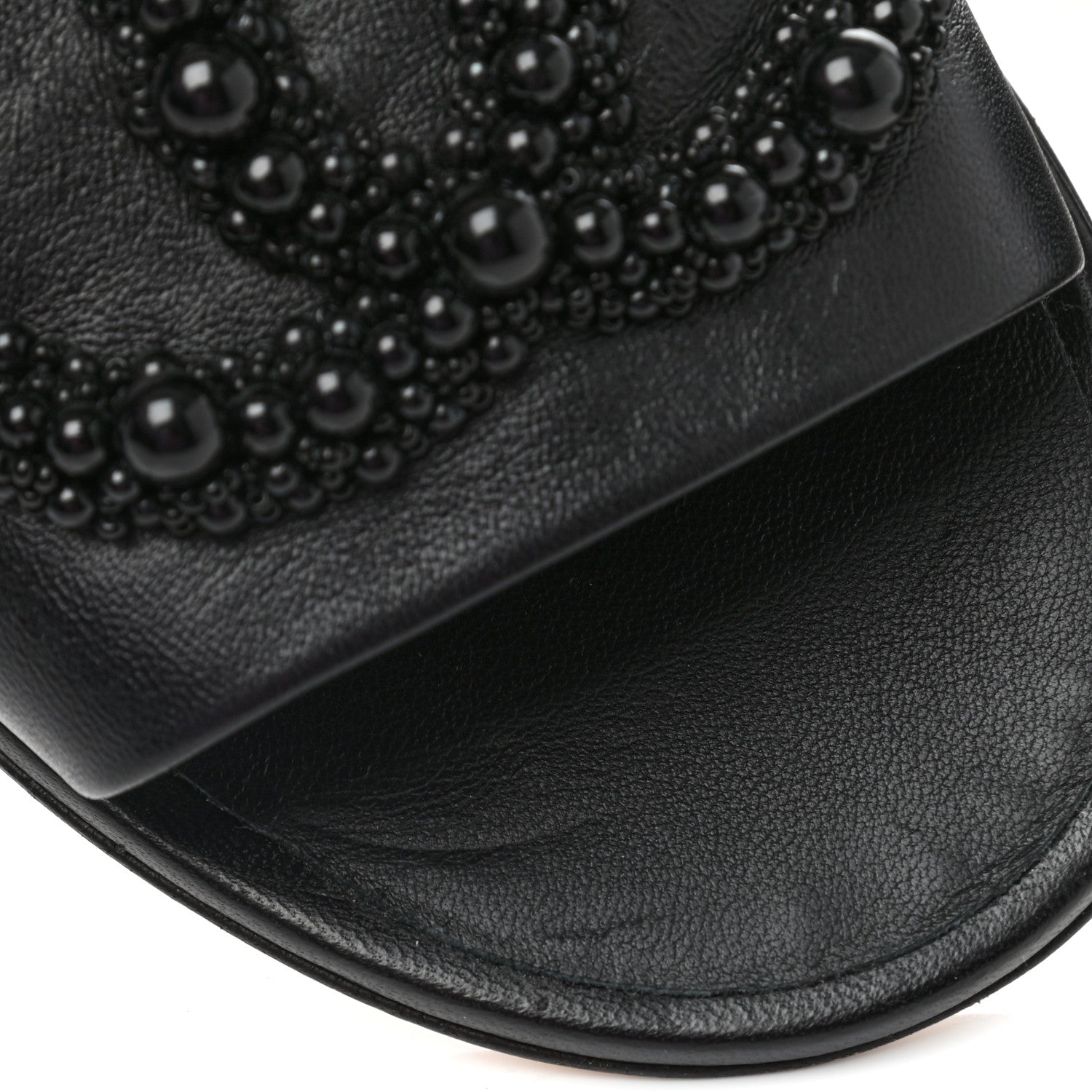 Chanel Lambskin Beaded CC Mules 39 Black 9 of 9