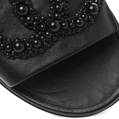 Chanel Lambskin Beaded CC Mules 39 Black 9 of 9