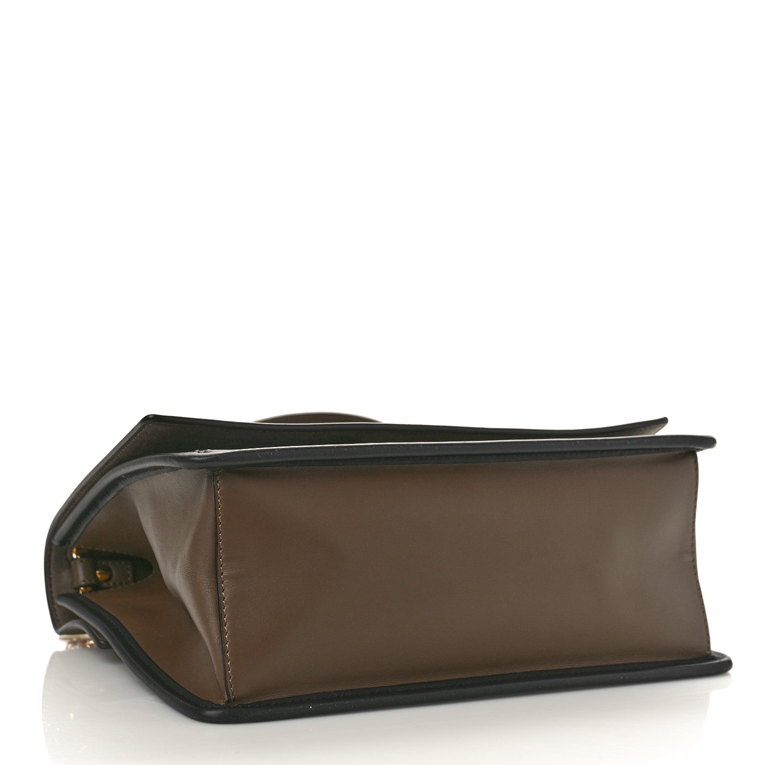 Fendi Vitello Century F is Fendi Bi-Color FF 1974 Embossed Kan I Shoulder Bag Maya Black 4 of 9