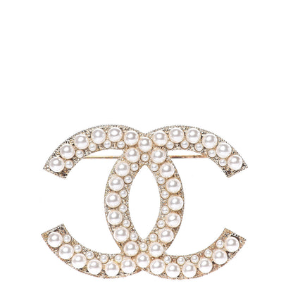 Chanel Pearl CC Brooch Gold 1 of 5
