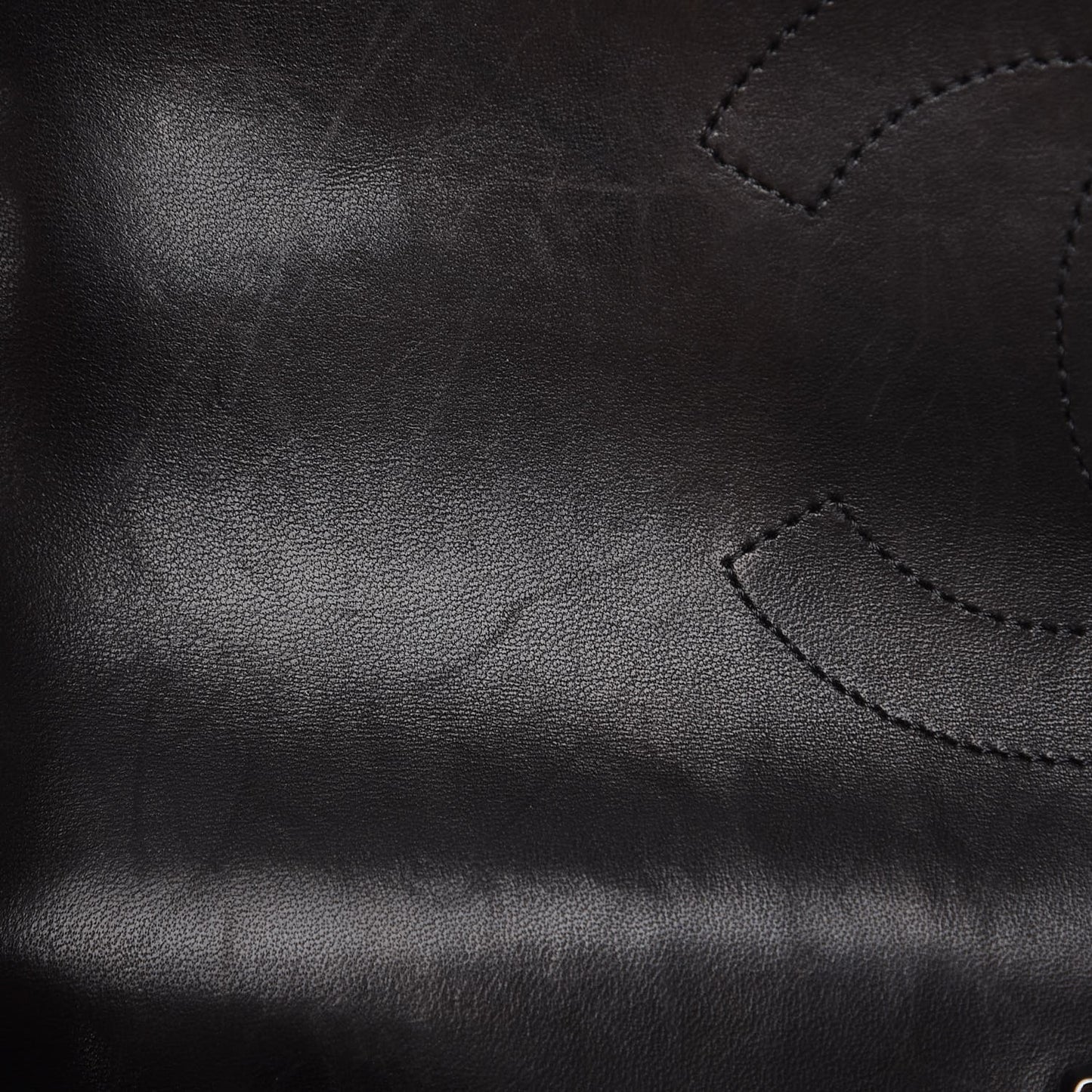 Matte Python Maxi Double Flap Black