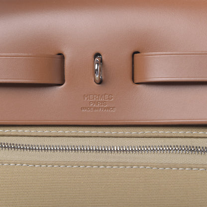 Hermes Vache Hunter Toile Herbag Zip 31 PM Trench Gold 6 of 13