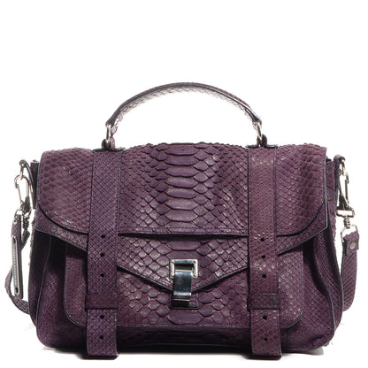 Proenza Schouler Python Medium PS1 Satchel Purple 1 of 15