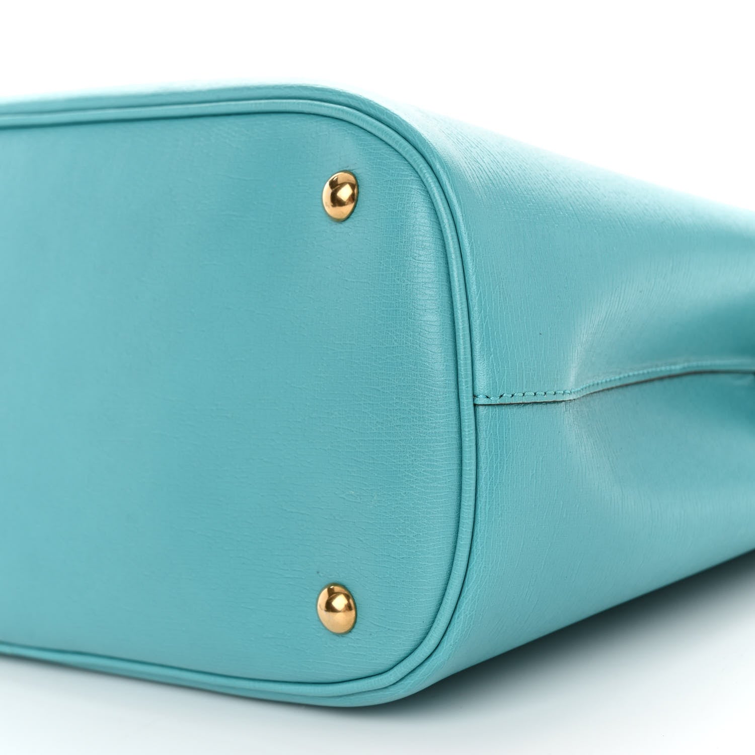 Gucci Textured Calfskin Medium Bright Bit Tote Blue 9 of 9