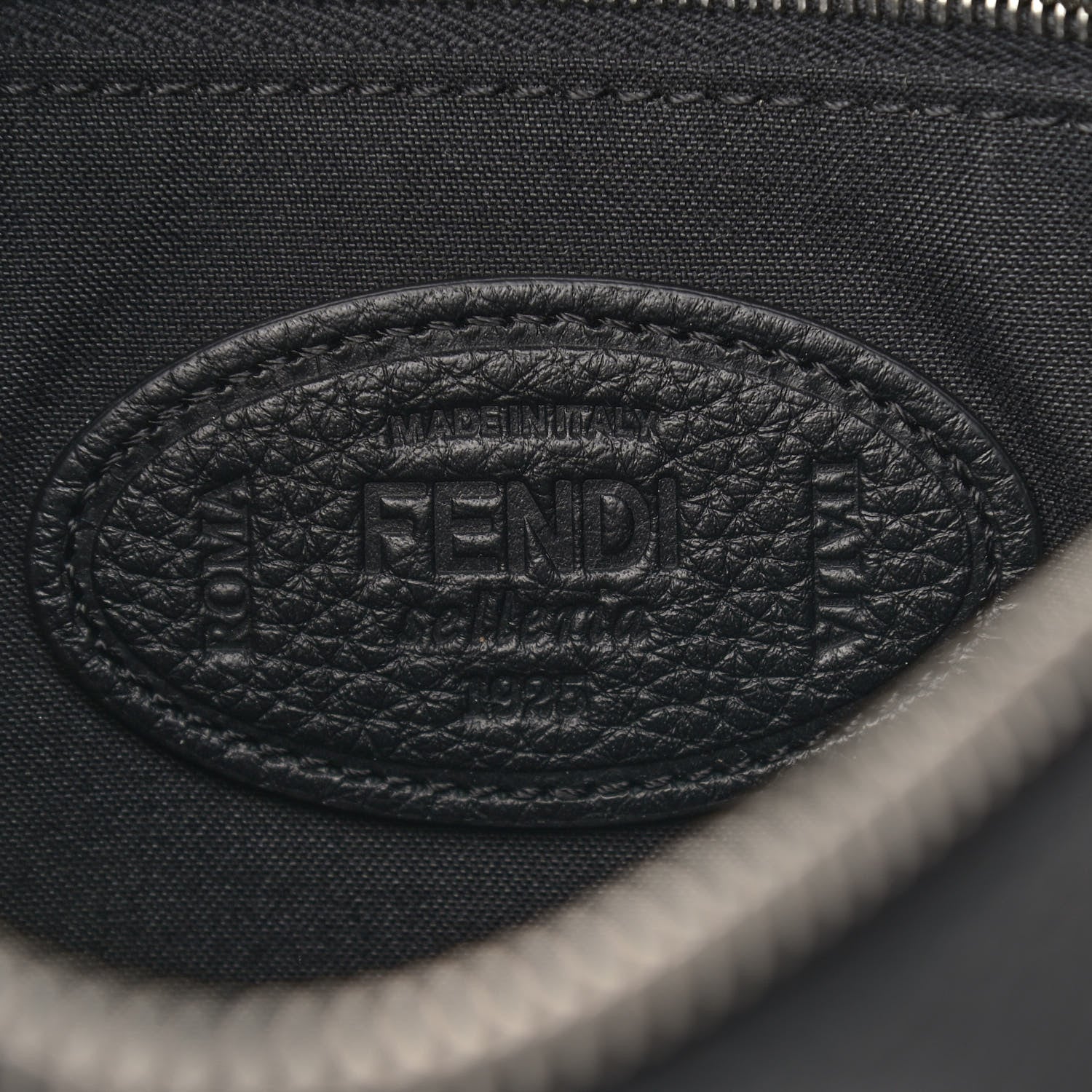 Fendi Cuoio Romano Selleria Fendi Stamp Patch Messenger Black Grigio 5 of 7