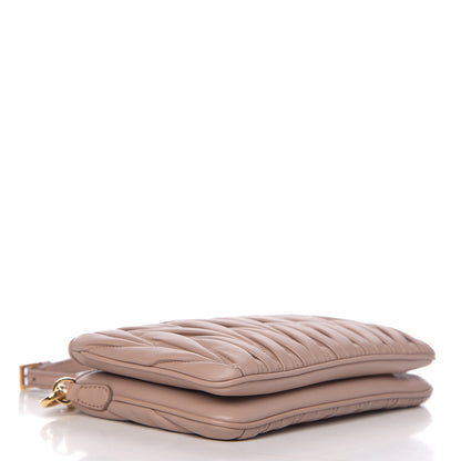 Miu Miu Nappa Matelasse Double Zip Crossbody Cammeo 3 of 9