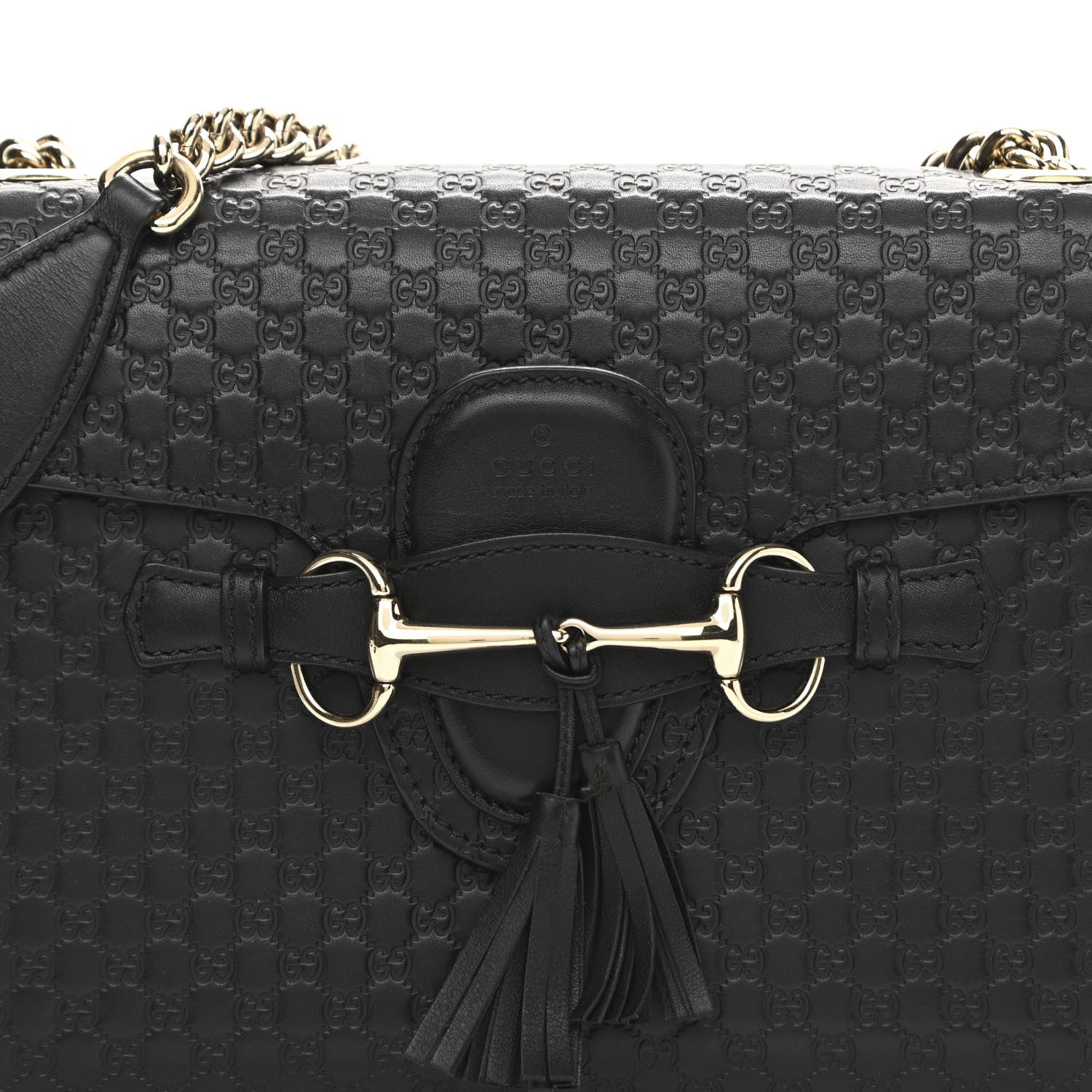 Gucci Microguccissima Medium Emily Chain Shoulder Bag Black 10 of 12