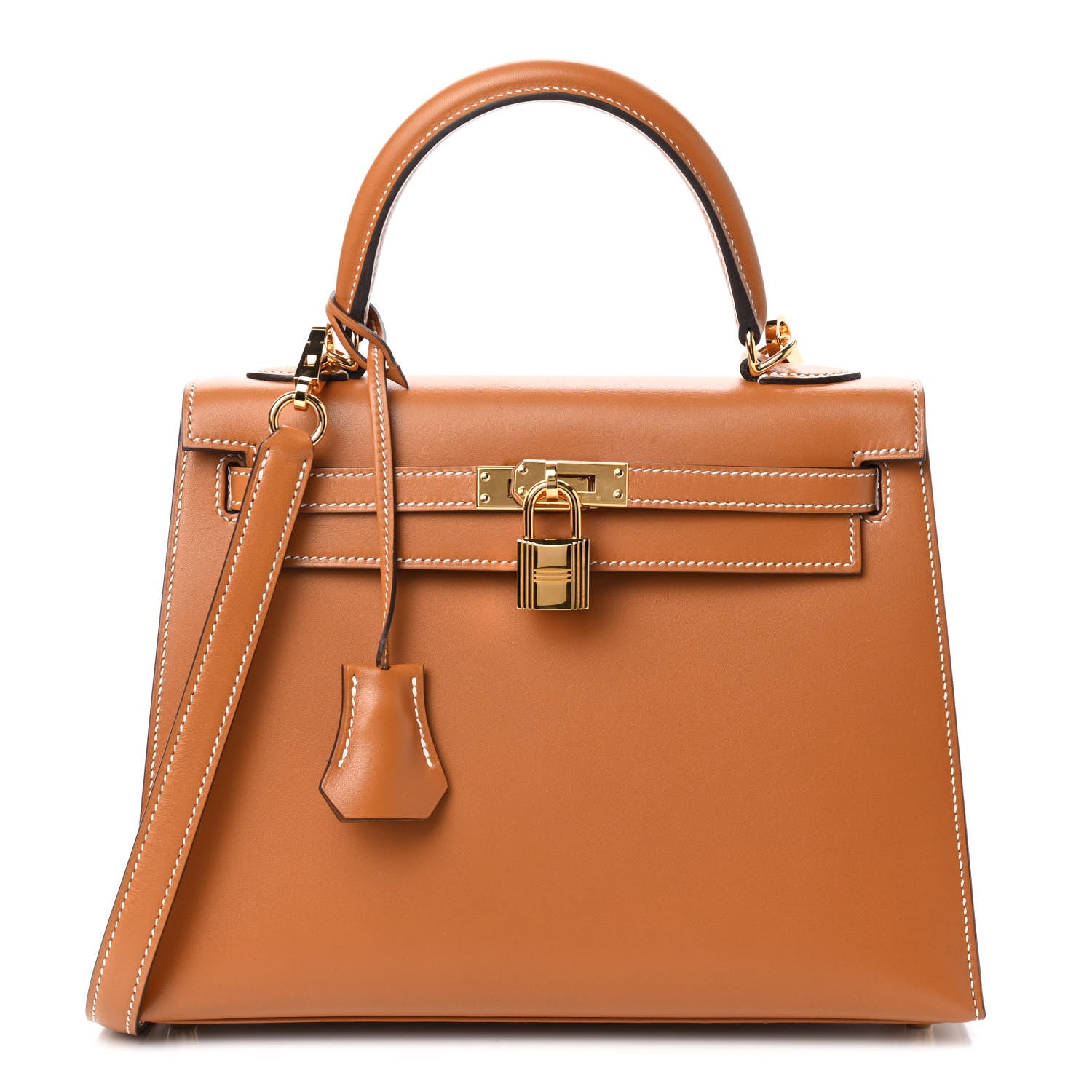 Hermes Veau Butler Kelly Sellier 25 Natural Sable 1 of 12