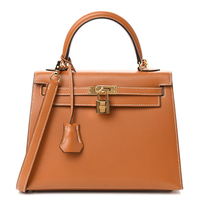 Hermes Veau Butler Kelly Sellier 25 Natural Sable 1 of 12