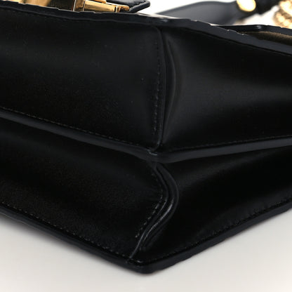 Fendi Vitello Liberty Bi-Color FF 1974 Embossed Small Kan U Shoulder Bag Maya Black 10 of 10