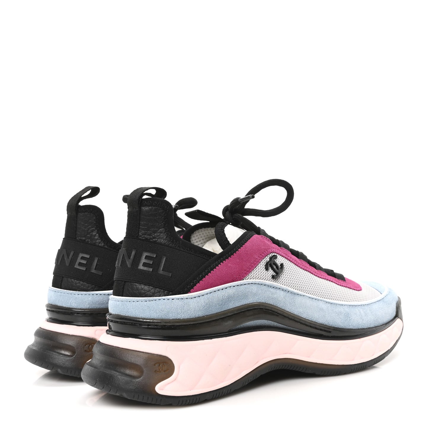 Fabric Suede CC Sneakers 40 Light Grey Light Blue Fuchsia