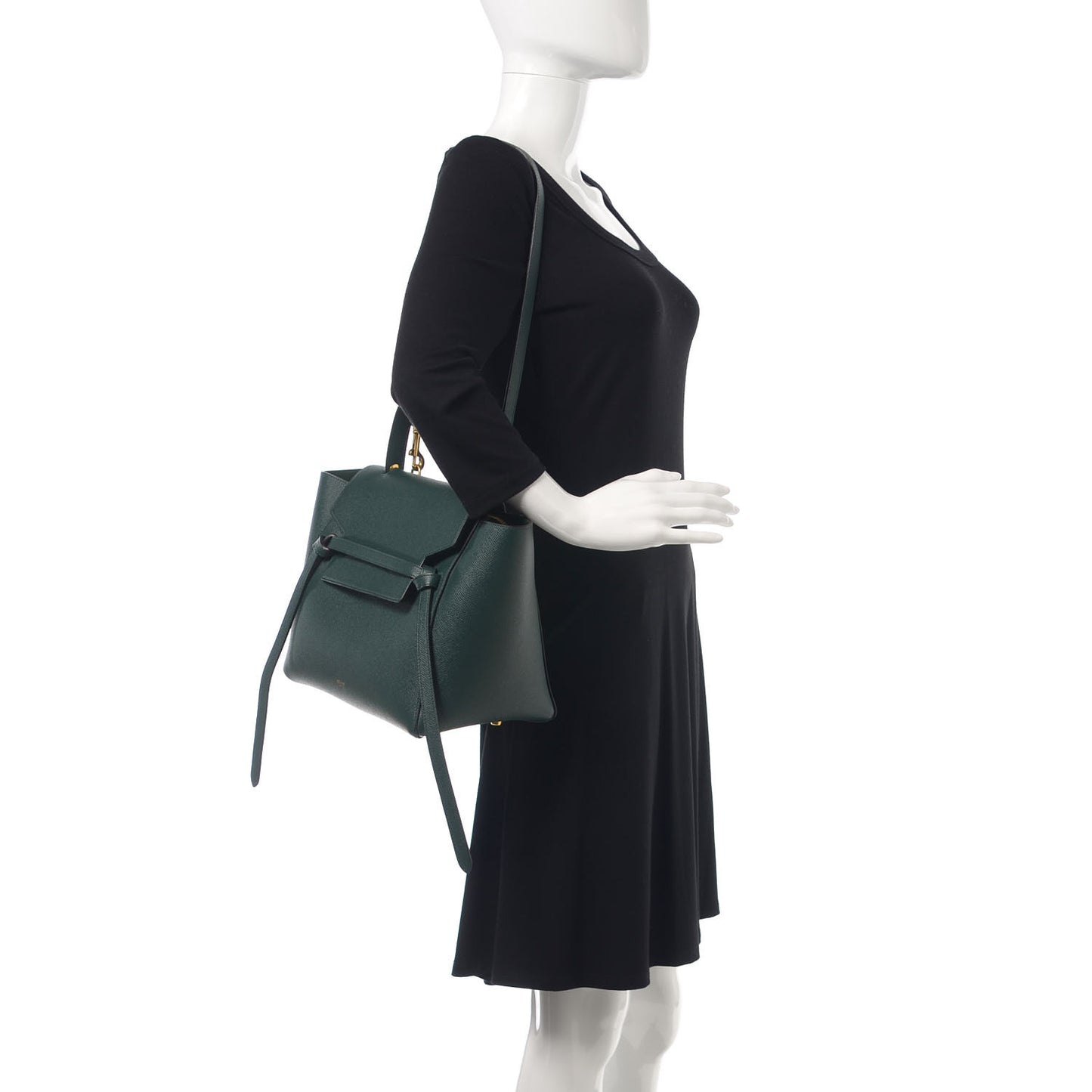 Grained Calfskin Mini Belt Bag Amazone
