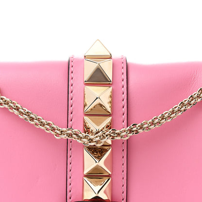 Valentino Garavani Vitello Medium Glam Lock Rockstud Flap Ninphea 7 of 9