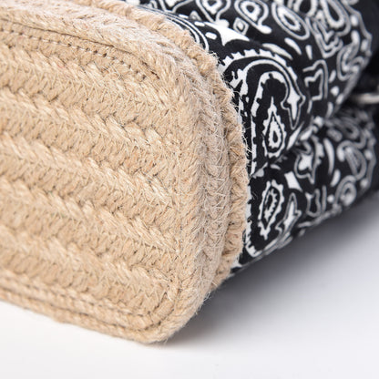Saint Laurent Cotton Bandana Y Quilted Monogram Toy Loulou Crossbody Bag Black White 10 of 11