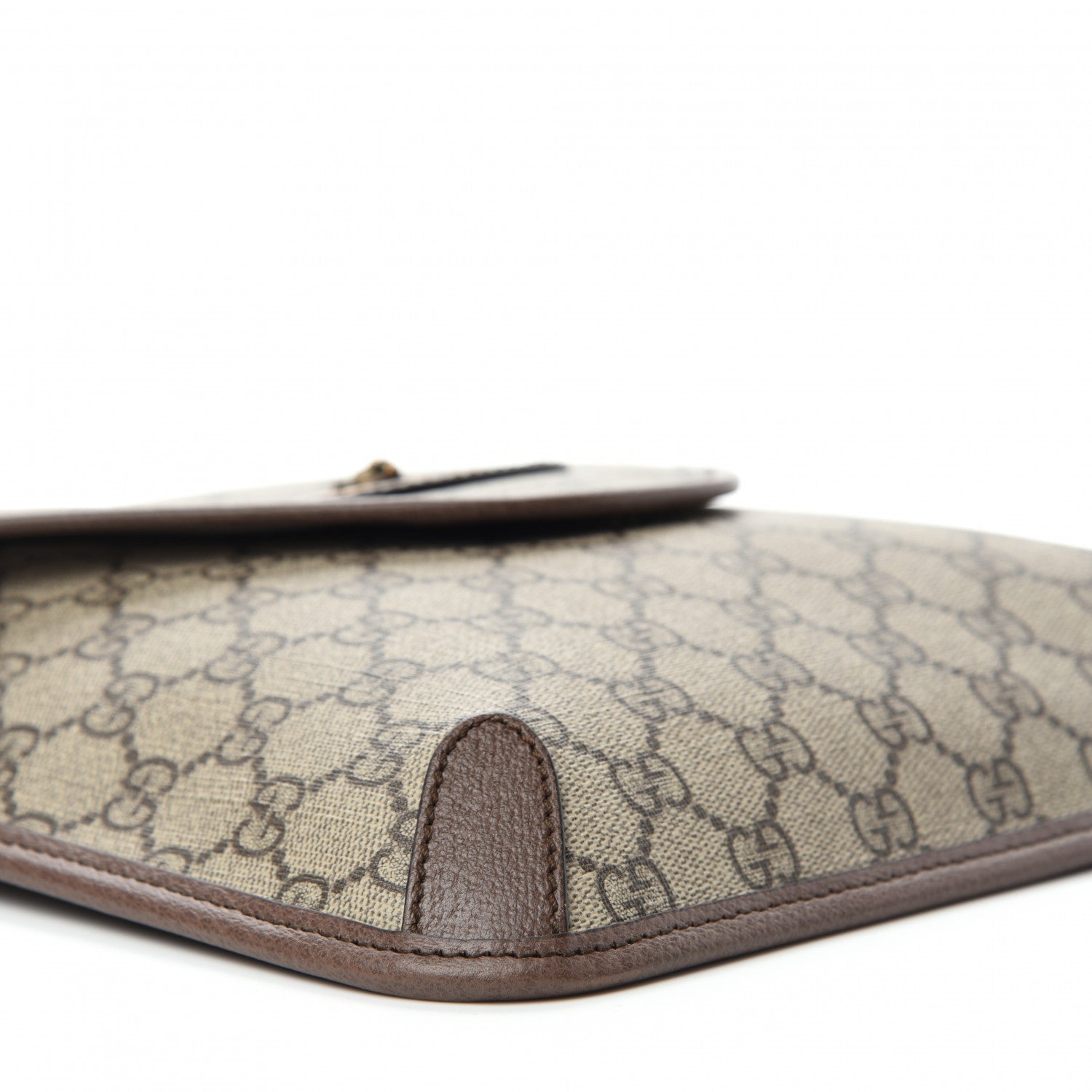 Gucci GG Supreme Monogram Web Medium Neo Vintage Flap Messenger Bag Beige New Acero 9 of 10