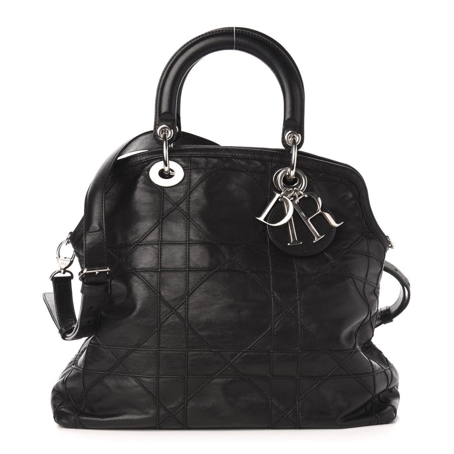 Lambskin Cannage Medium Granville Tote Black