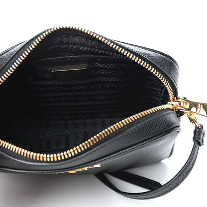 Prada Saffiano Lux Small Camera Crossbody Bag Black 5 of 9