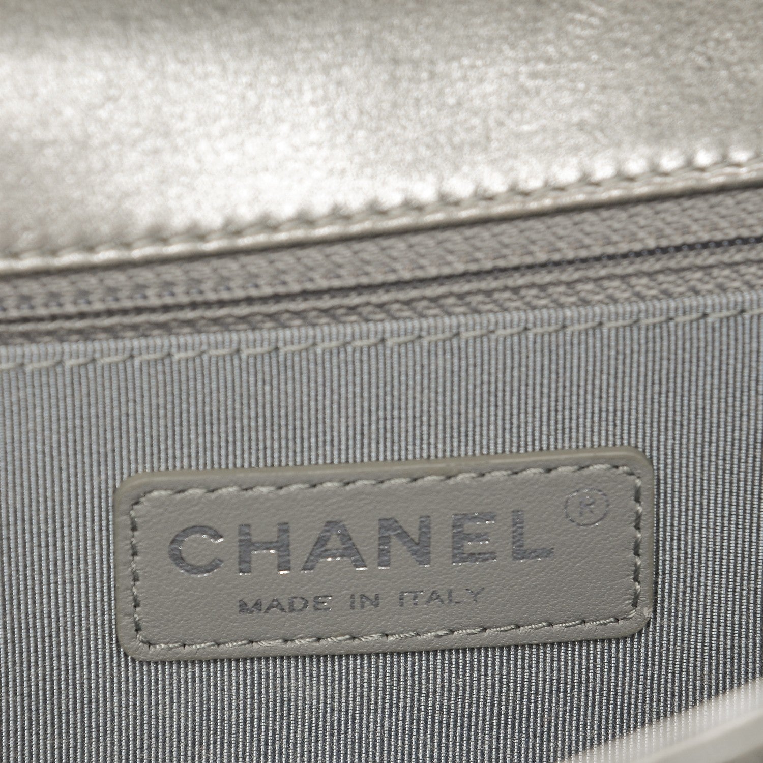 Chanel Metallic Calfskin Quilted Large Boy Flap Silver 6 of 8