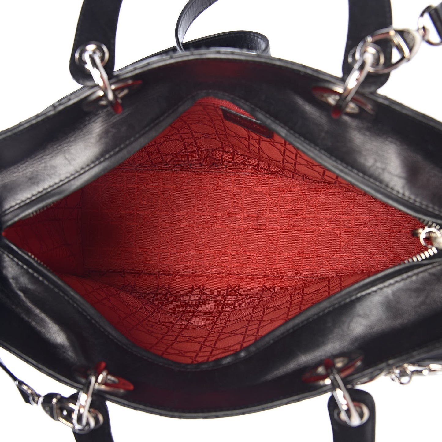 Lambskin Cannage Large Lady Dior Black