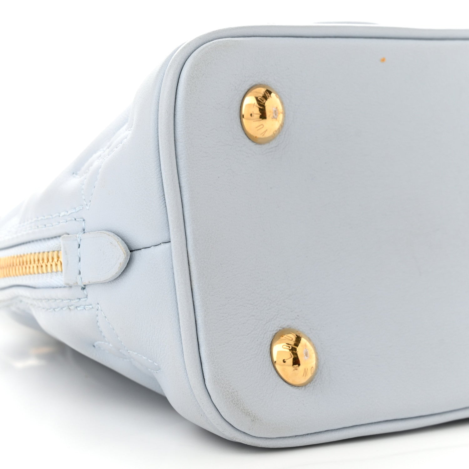 Louis Vuitton Calfskin Bubblegram Alma BB Ice Blue 8 of 11