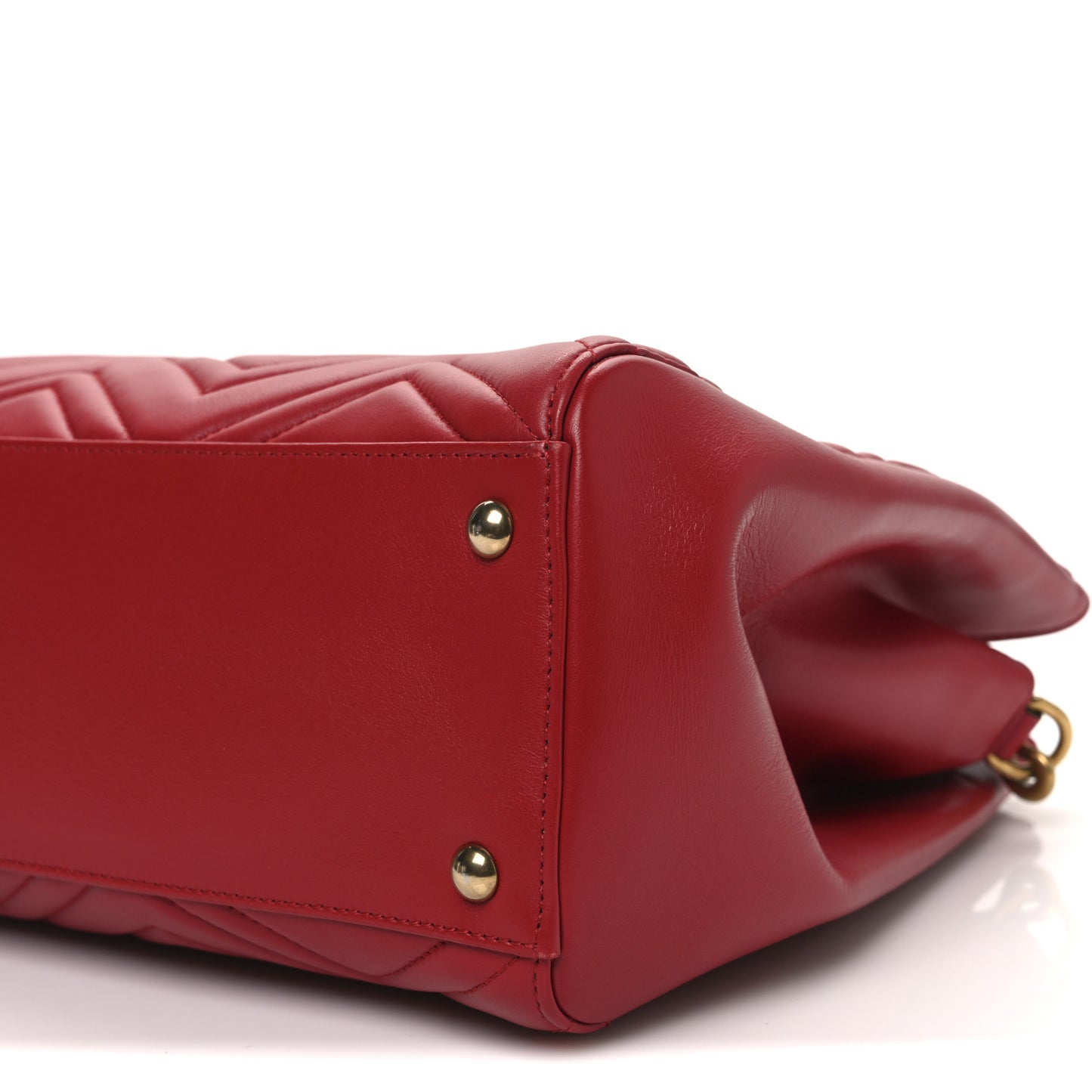 Calfskin Matelasse Medium GG Marmont Tote Hibiscus Red