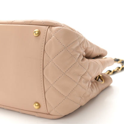 Chanel Lambskin Quilted East West Accordion Flap Beige 10 of 11