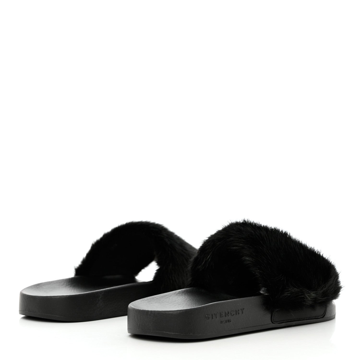Givenchy Mink Rubber Slide Sandals 39 Black 4 of 10