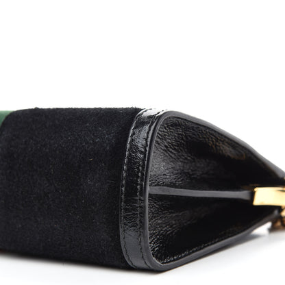 Gucci Suede Patent GG Web Small Ophidia Chain Shoulder Bag Black 7 of 10