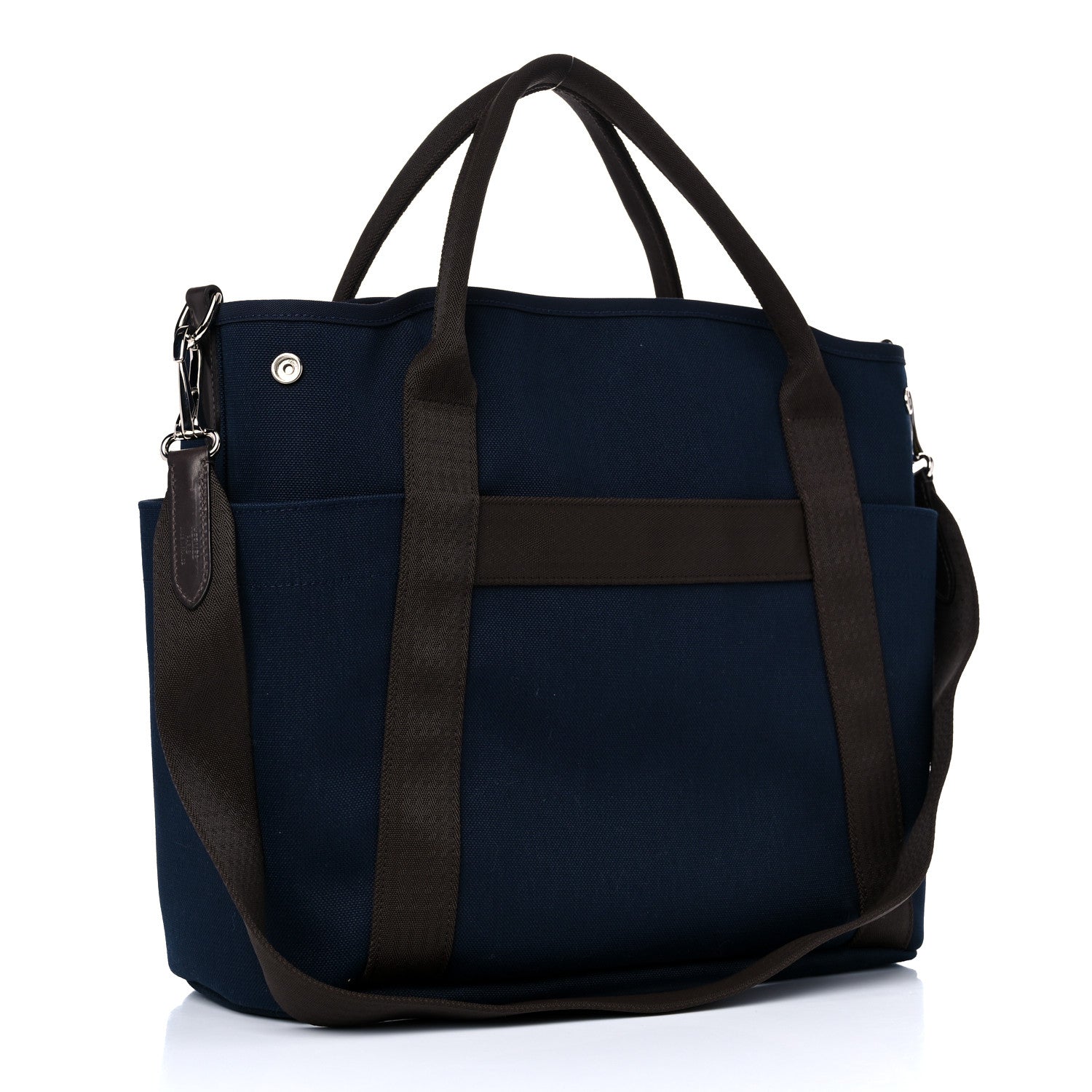 Hermes Toile Sac De Pansage Groom Bleu Navy Feu 5 of 14