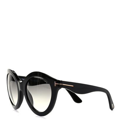 Tom Ford Acetate Chiara Round Sunglasses TF359 Black 1 of 5