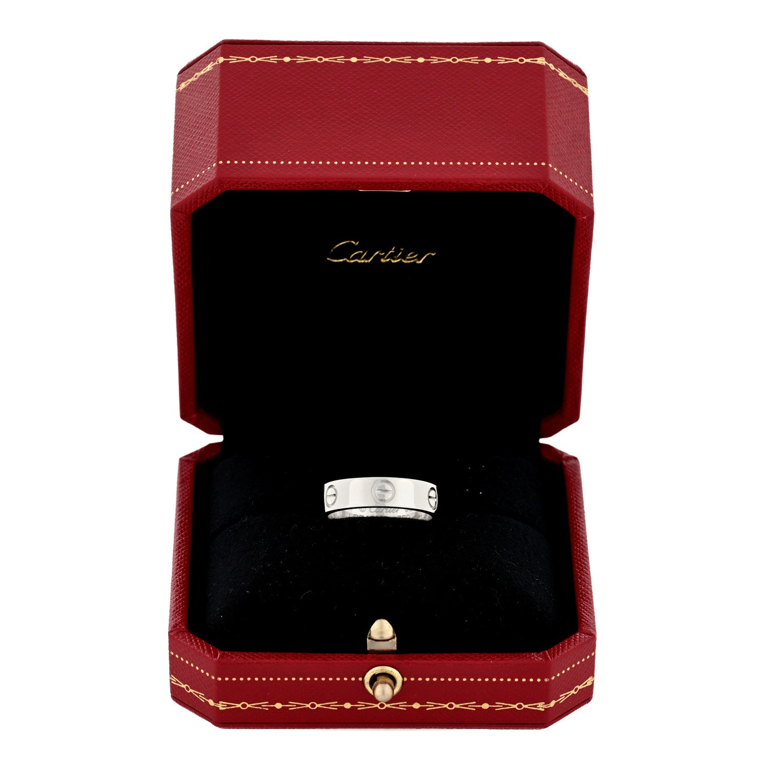 Cartier 18K White Gold 5.5mm LOVE Ring 58 8.25 5 of 5