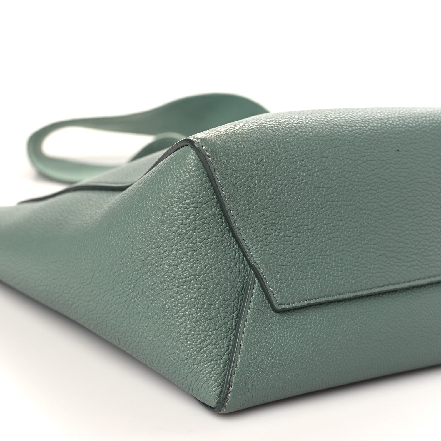 Celine Soft Grained Calfskin Small Sangle Bucket Bag Green 8 of 9