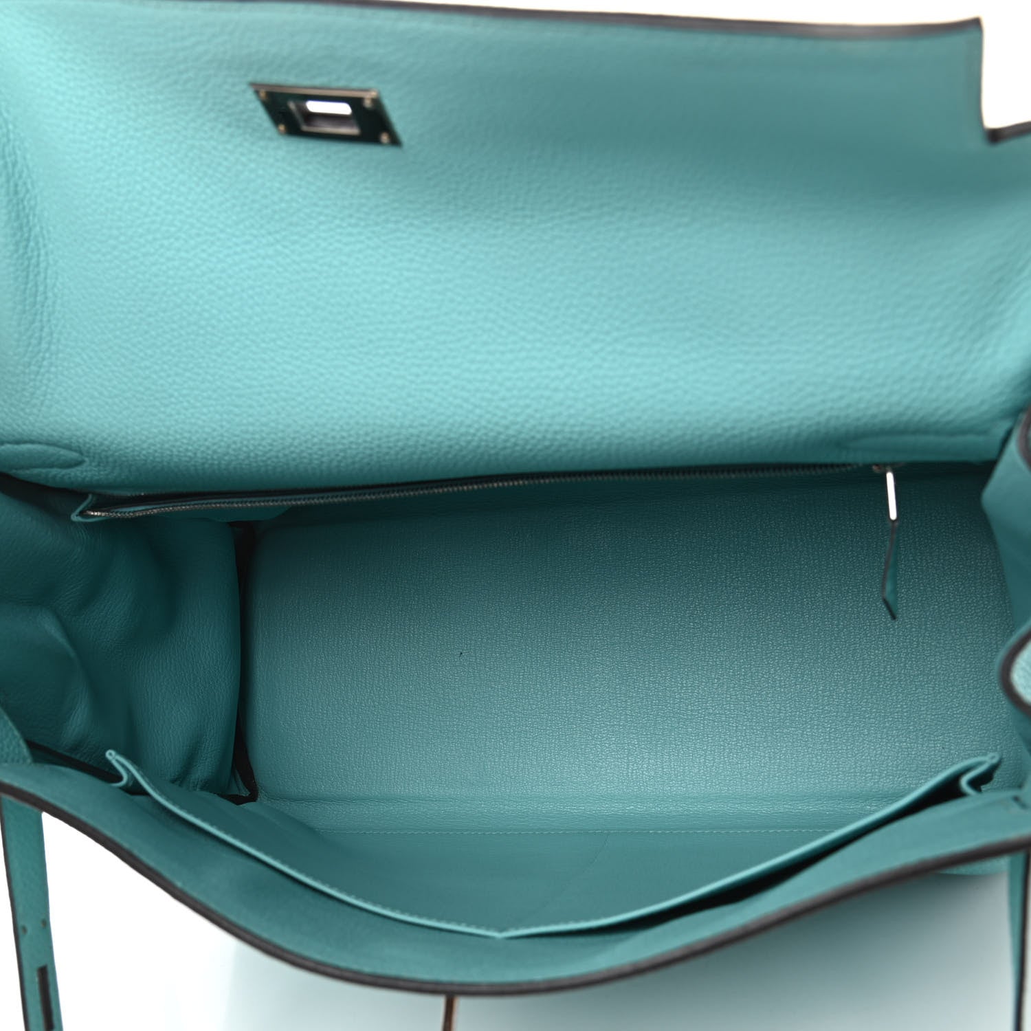Hermes Togo Kelly Retourne 35 Bleu Atoll 4 of 15