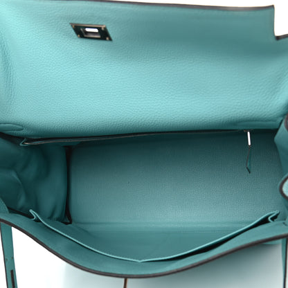 Hermes Togo Kelly Retourne 35 Bleu Atoll 4 of 15