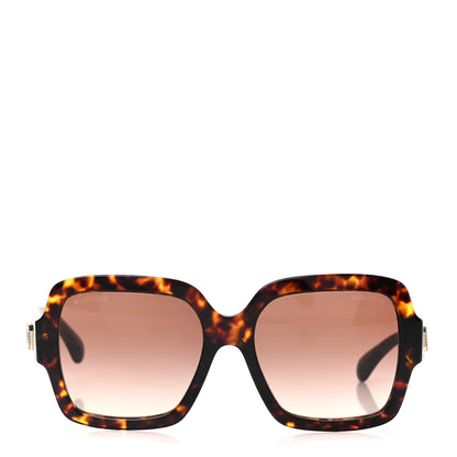 Chanel Acetate Square Strass CC Sunglasses 5479-A Tortoise 2 of 8