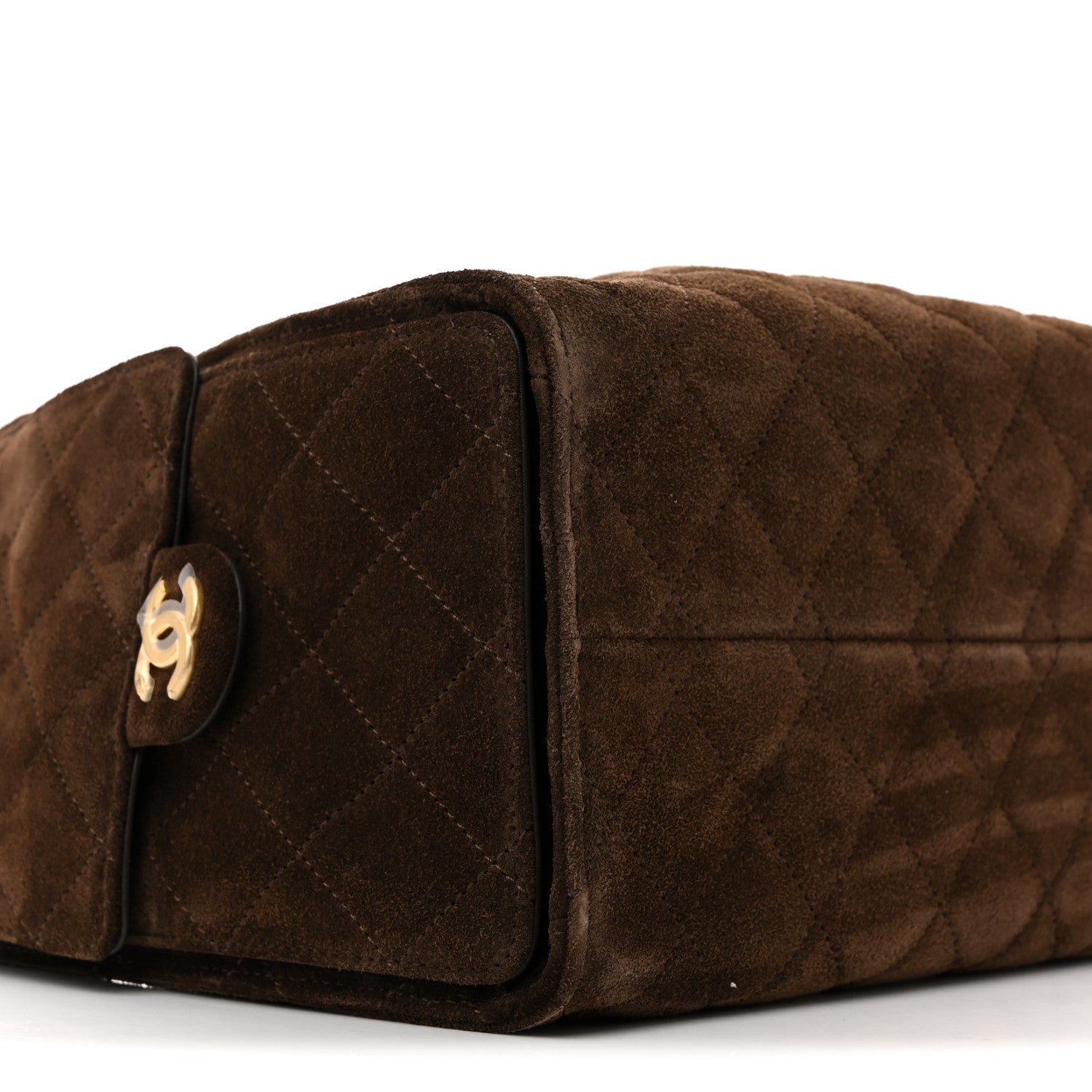 Chanel Suede Quilted Small Chanel 25 Handbag Dark Brown 9 of 10