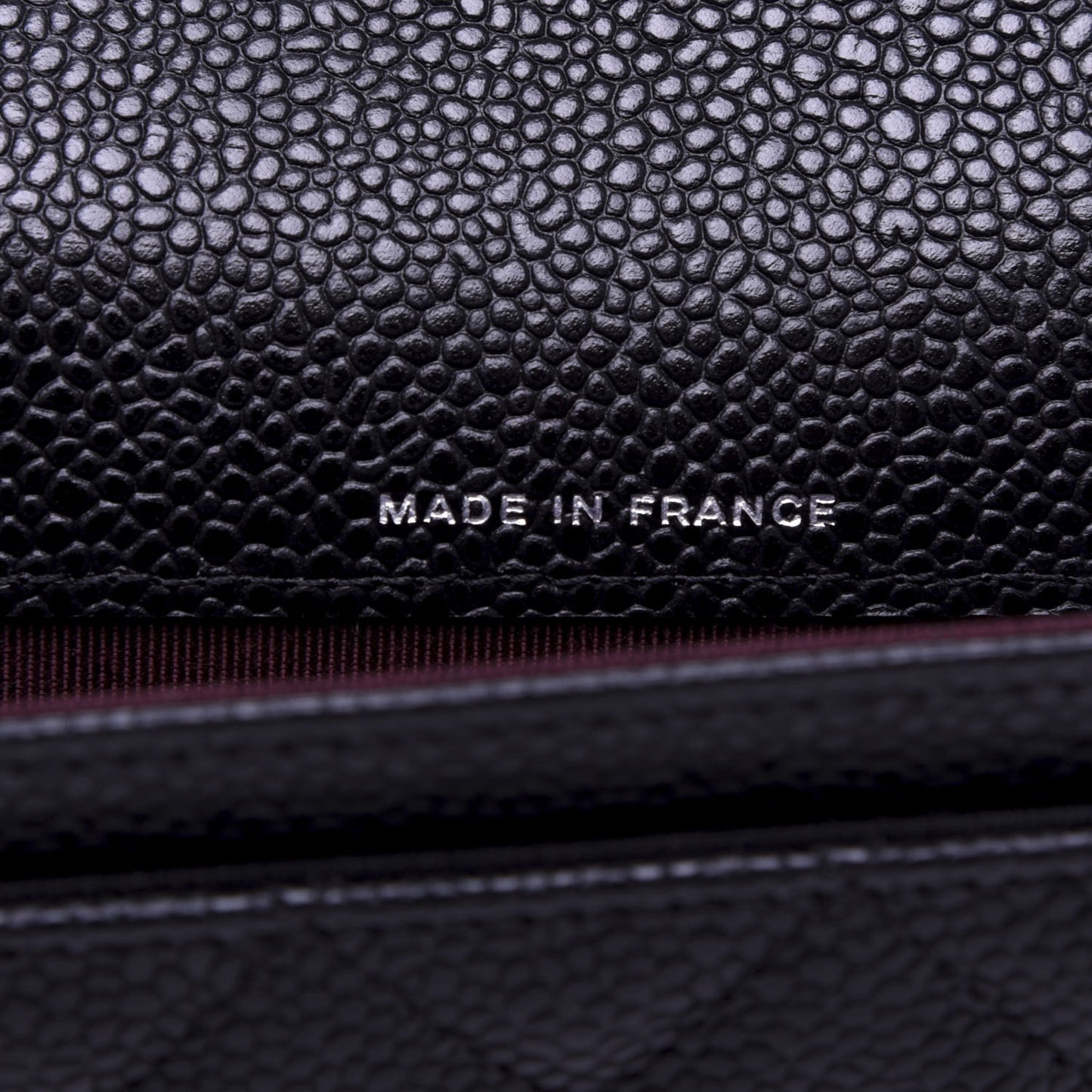 Caviar Quilted Flap Card Holder Wallet Black