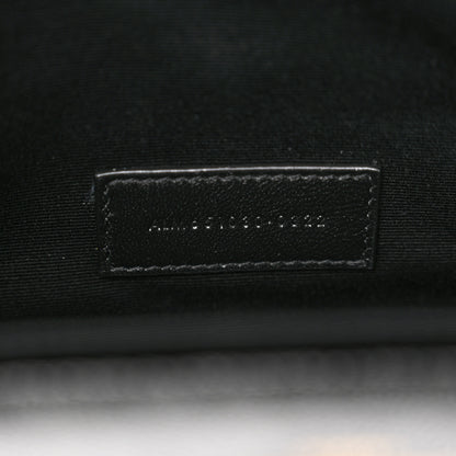 Saint Laurent Grain De Poudre Textured Mixed Matelasse Triquilt Monogram Clutch Black 7 of 15